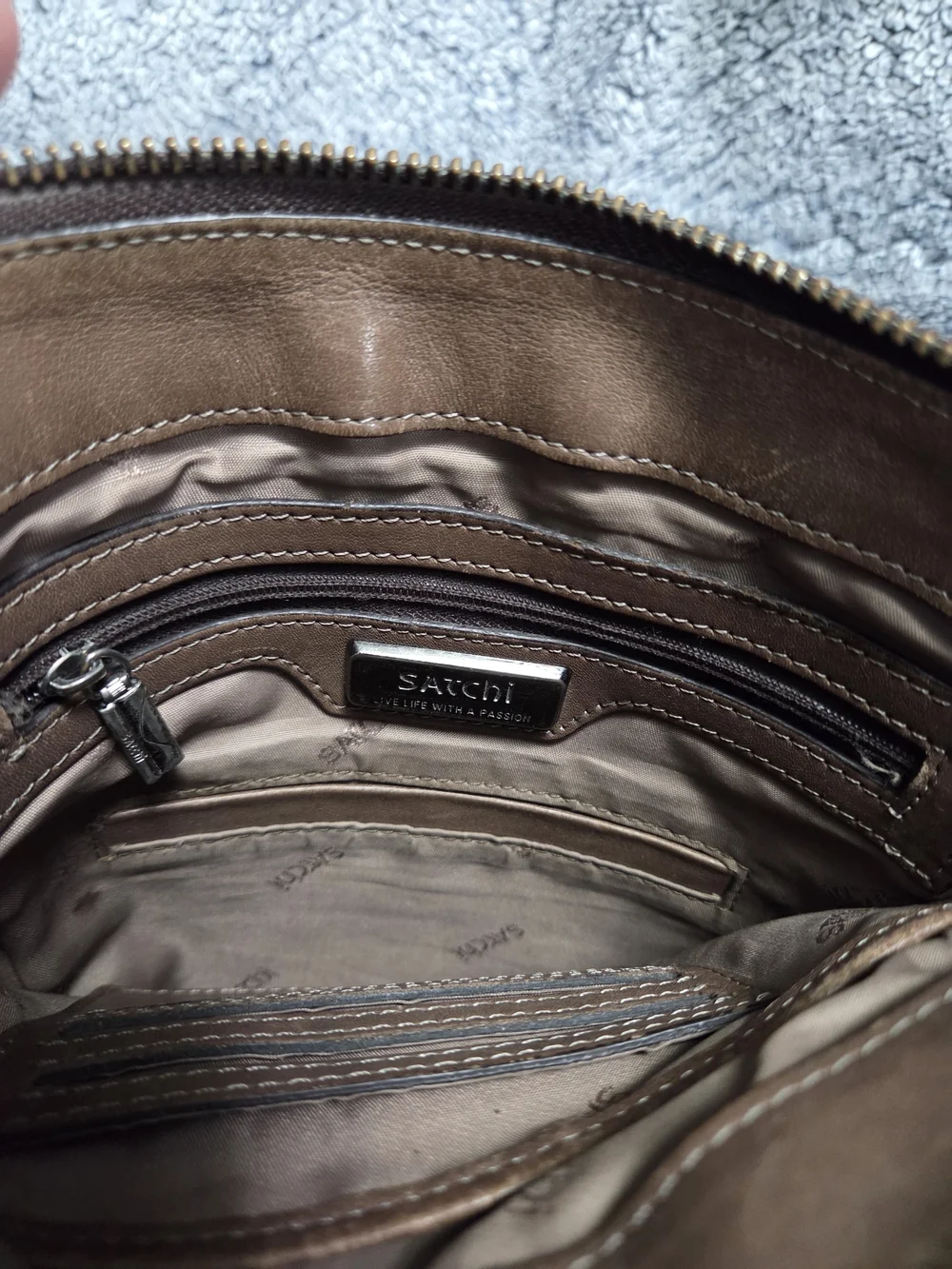 Satchi Leather Crossbody Bag